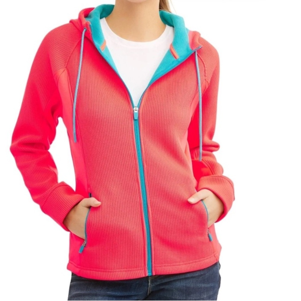 Swiss tech jacket with hoodie for women size M